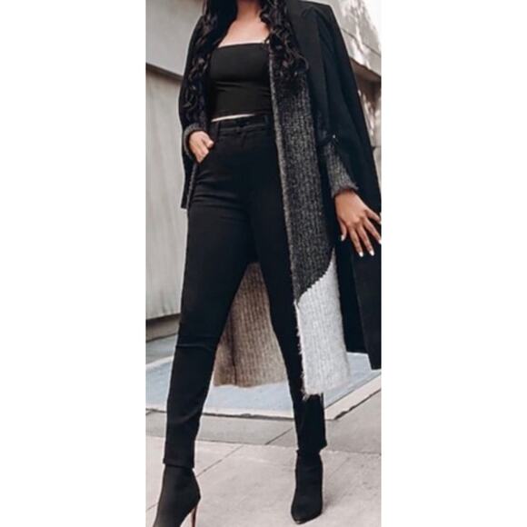 Express Black and Gray Cardigan Sweater - Picture 1 of 6